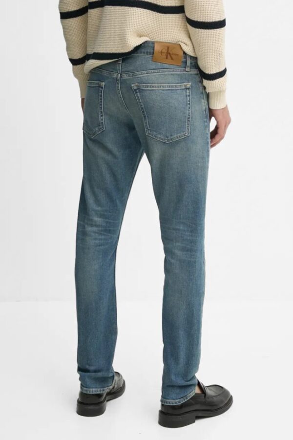 CALVIN KLEIN Błękitne męskie jeansy Slim