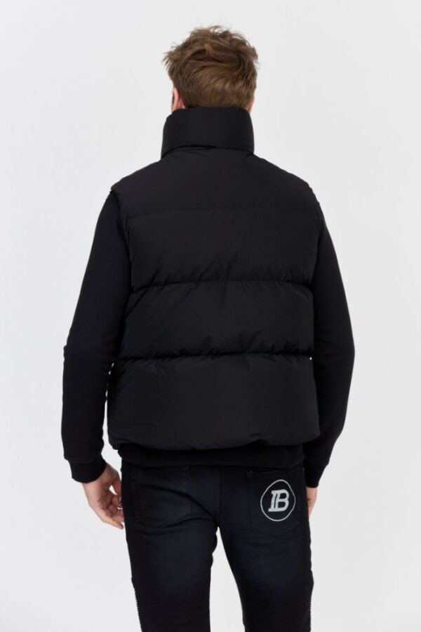 be81fbeb4115beaea526b3a9c6c78979cc530d5c DSQUARED2 Czarny męski puchowy bezrękawnik z dużym logo, Rozmiar 52