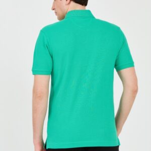 LA MARTINA Zielone męskie polo z małym logo