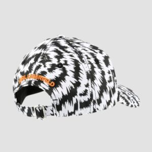 beb4b85d1bb4d232d2a8dcd05edf009d2cc4852c KARL LAGERFELD Czarno-biała czapka z daszkiem K/zebra