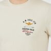 AERONAUTICA MILITARE Beżowy bawełniany męski t-shirt Short Sleeve