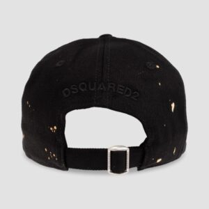DSQUARED2 Czarna czapka z daszkie