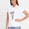 KARL LAGERFELD Biały damski t-shirt Ikonik 2.0