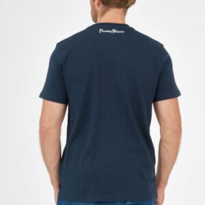 LA MARTINA Granatowy t-shirt męski z dużym logo