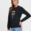 KARL LAGERFELD Czarna damska bluza Ikonik 2.0
