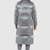 BLAUER Srebrny puchowy płaszcz damski Naomi z odpinanym kapturem