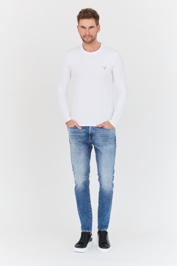 GUESS Biały męski longsleeve Core Tee