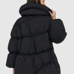 c248a00bd3b23b4eb6230ca157fef45e0b5fa78d HETREGO Czarna damska długa kurtka puchowa Tiffany, Rozmiar 38 EU - 42 IT