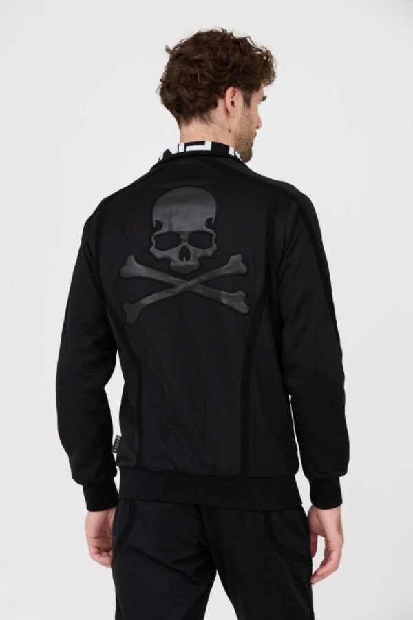 PHILIPP PLEIN Czarna męska bluza dresowa Jogging Zipped Jacket