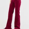 7 FOR ALL MANKIND Bordowe damskie spodnie Modern Dojo Velvet