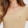 GUESS Beżowy damski longsleeve Colette