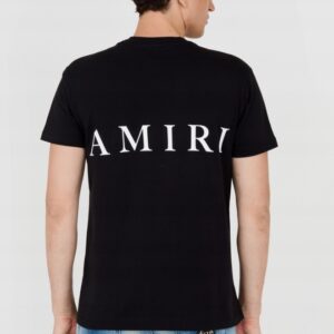 AMIRI T-shirt męski czarny z logo na plecach