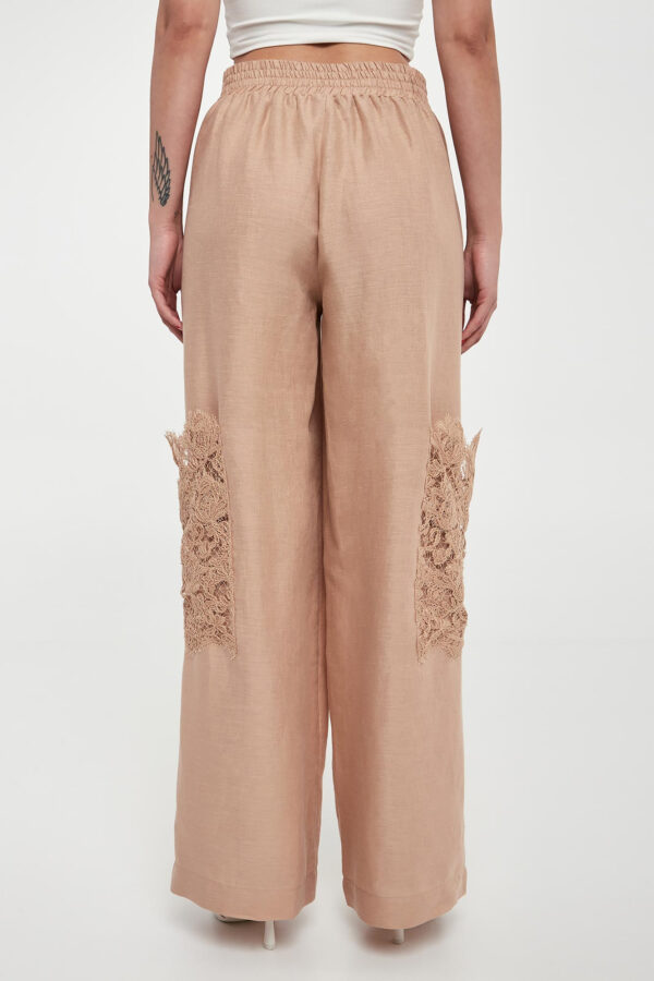 c44769d6cf226932d0f4fc2e1eea34ec8bfa458b Spodnie damskie lniane ERMANNO SCERVINO LIFE