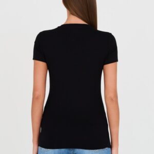 GUESS Czarny damski t-shirt bawełniany z logo