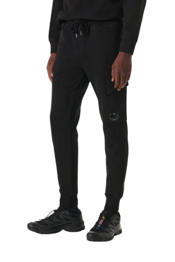 C.P. COMPANY Czarne męskie spodnie dresowe Cargo