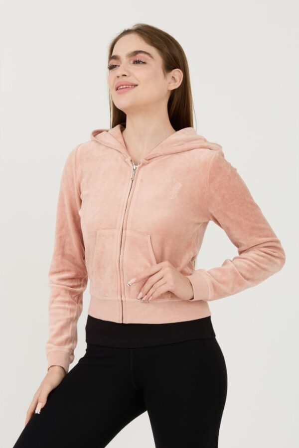 JUICY COUTURE Beżowa damska bluza Heritage Robyn Hoodie