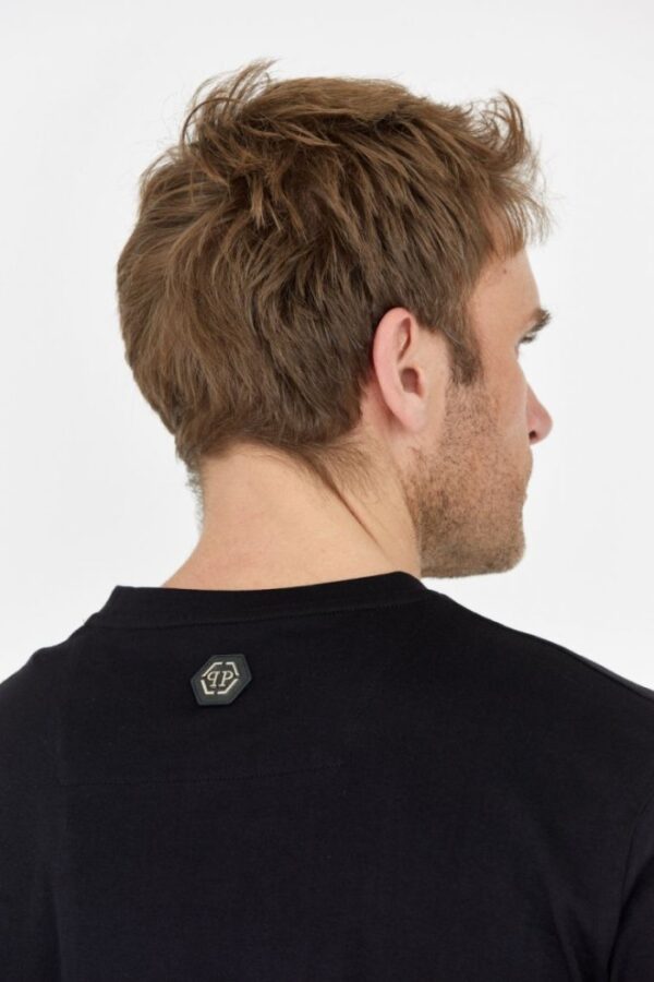 PHILIPP PLEIN Czarny t-shirt męski z logo