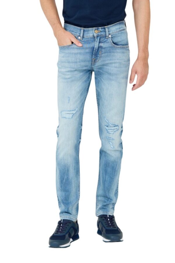 7 FOR ALL MANKIND Niebieskie męskie jeansy Slimmy Tapered