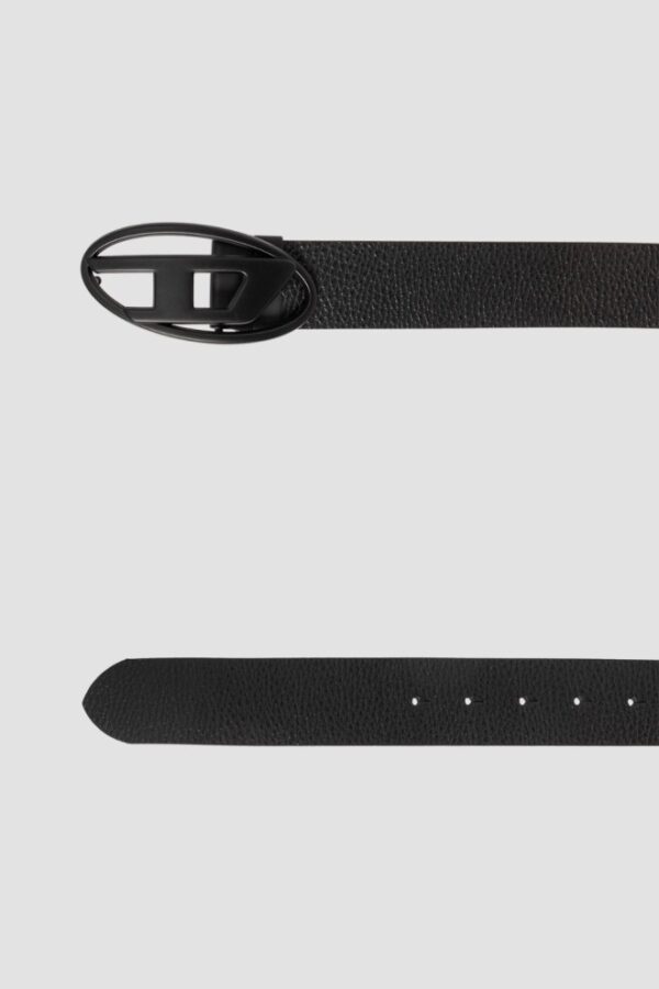 DIESEL Czarny męski skórzany pasek B-1DR REV II, Rozmiar 90