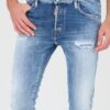 DSQUARED2 Niebieskie męskie jeansy Skater