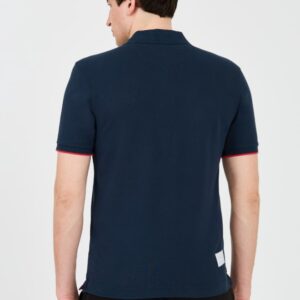 c6d15eb40f324d6f910aeda1e877a4aa8322f6f3 LA MARTINA Granatowe męskie polo z dużym czerwonym logo