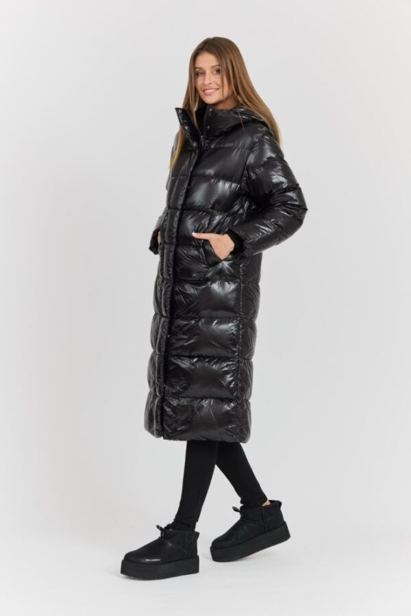 c6e3b11af5b41fab7413040c29e63c353211c96f HETREGO Czarny damski płaszcz puchowy Tara Woman Oversized Quilted Coat, Rozmiar 42 EU - 46 IT