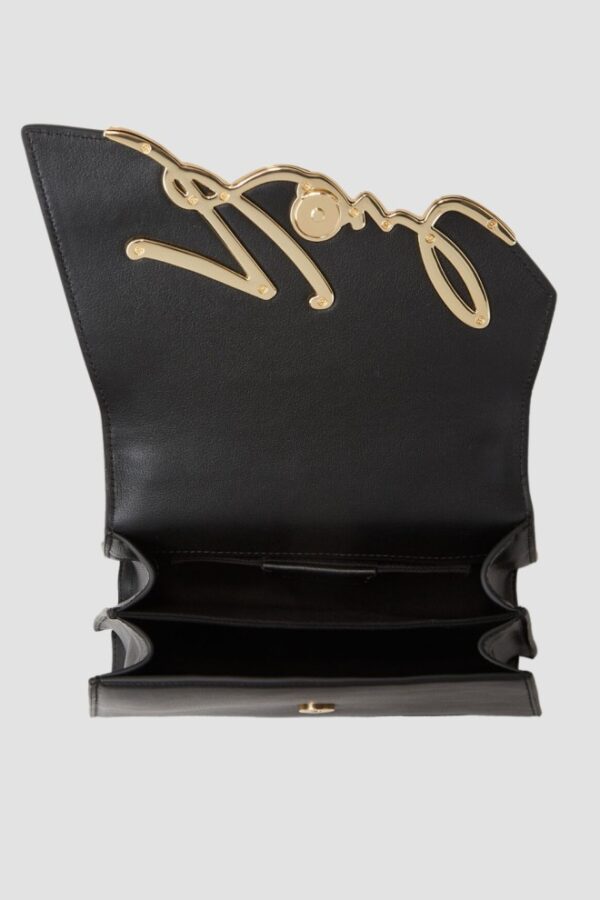 KARL LAGERFELD Czarna mała skórzana torebka K/signature 2.0