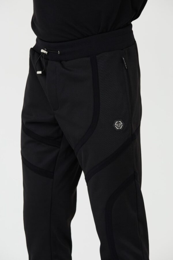 PHILIPP PLEIN Czarne męskie spodnie dresowe Jogging Trousers Basic