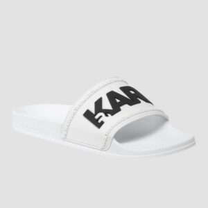 c8e30c1d67b32fdf6e2eec12627268d3acc4c7f3 KARL LAGERFELD Białe klapki
