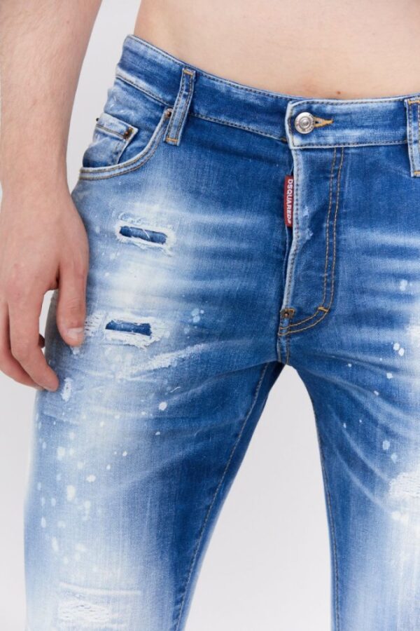 c933999fa0d0bafcfa6ea2433710b4bdf5196e17 DSQUARED2 Niebieskie jeansy męskie skater jean, Rozmiar 48