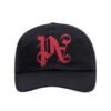 PALM ANGELS Czarna czapka z daszkiem Pa Monogram Emb Cap