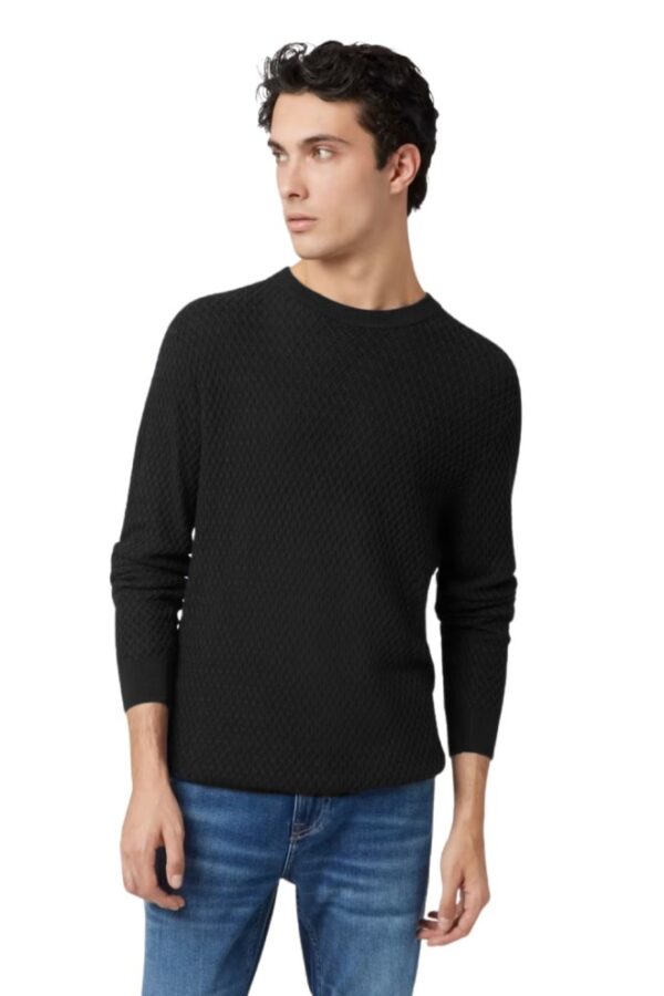 c976dfa50c6478170a8d870e6e7d8155359fa4f2 GUESS Czarny sweter męski Davin Cn Ls