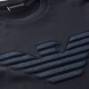 EMPORIO ARMANI Męski t-shirt granatowy wyszywane logo