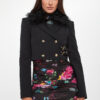 c9d32f87fdbd35f4f2ab77a30ba50d76d6f66f9c Żakiet damski z futerkiem VERSACE JEANS COUTURE
