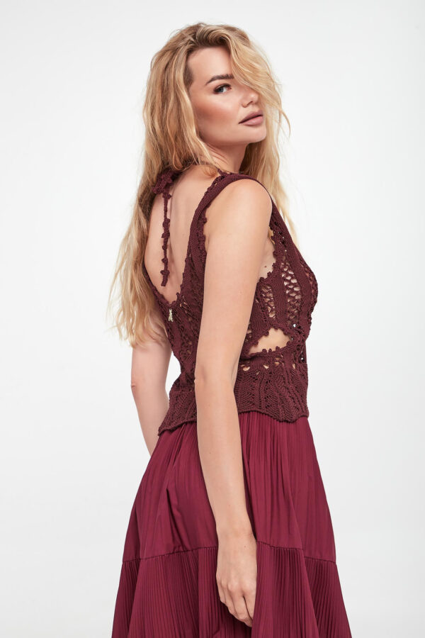 Top damski dziergany PATRIZIA PEPE