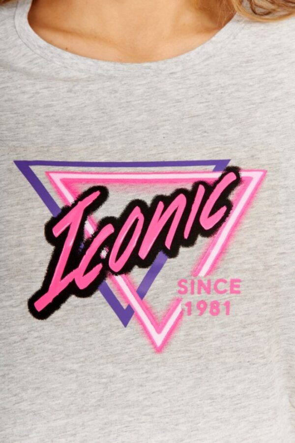 GUESS Szary t-shirt damski iconic