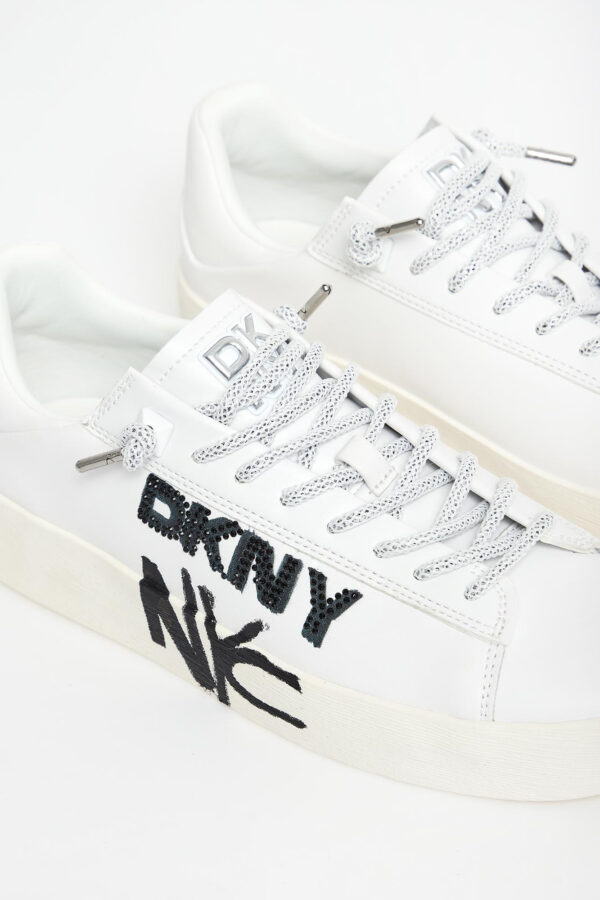 Sneakersy damskie skórzane DKNY