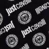 JUST CAVALLI Czarny damski t-shirt R Logo Tigre