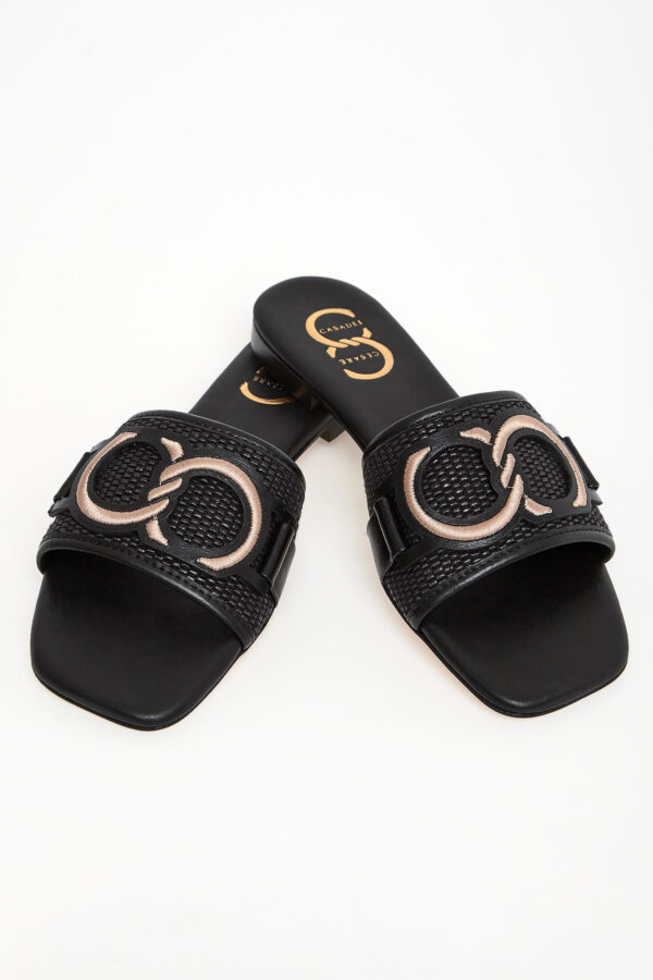 Klapki damskie skórzane CESARE CASADEI