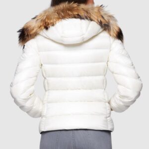 HETREGO Ecru damska puchowa kurtka Holly z odczepianym kapturem, Rozmiar 38 EU - 42 IT