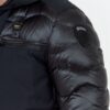 BLAUER Czarna puchowa kurtka męska z kapturem