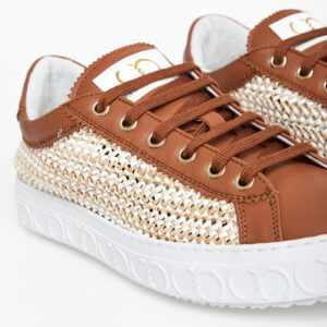 Sneakersy damskie skórzane Oslo CESARE CASADEI