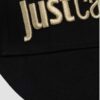 JUST CAVALLI Czarna czapka Logo Embroidery 3d Up