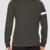 AERONAUTICA MILITARE Szarozielony męski longsleeve polo Tricolor