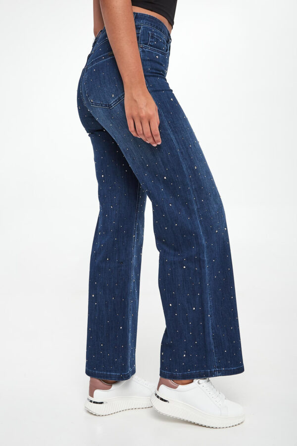 Jeansy damskie z kryształkami JOSEPH RIBKOFF