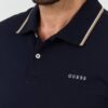 GUESS Granatowe męskie polo Lyle
