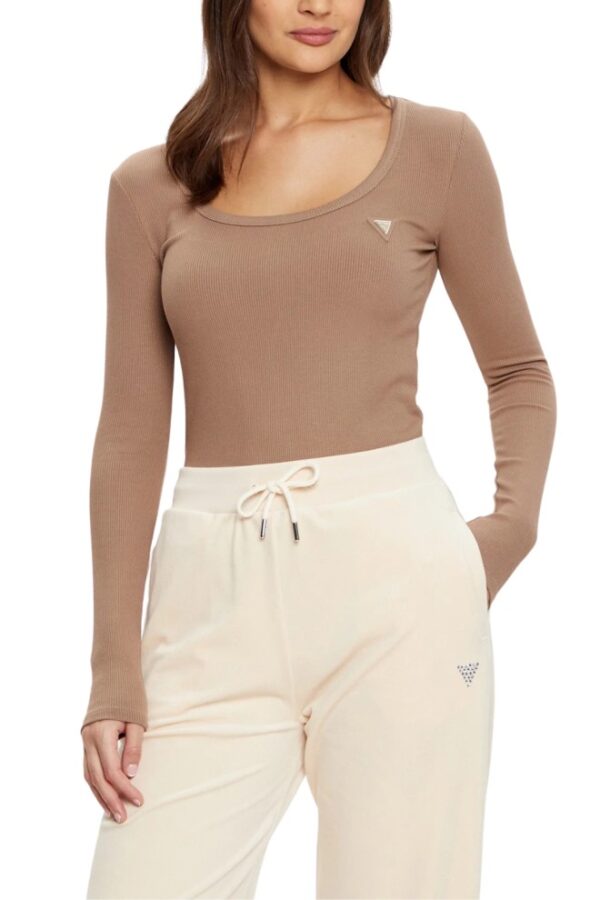 GUESS Brązowy damski longsleeve Colette
