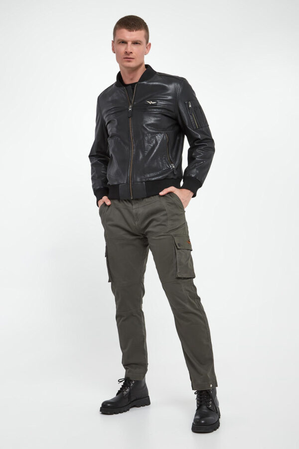 ce8e443cb232085f042cbfbc964661852c105f94 Kurtka męska bomberka skórzana AERONAUTICA MILITARE