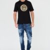 JUST CAVALLI Czarny męski t-shirt T-round Gold