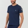 EMPORIO ARMANI Granatowy męski t-shirt bande logo
